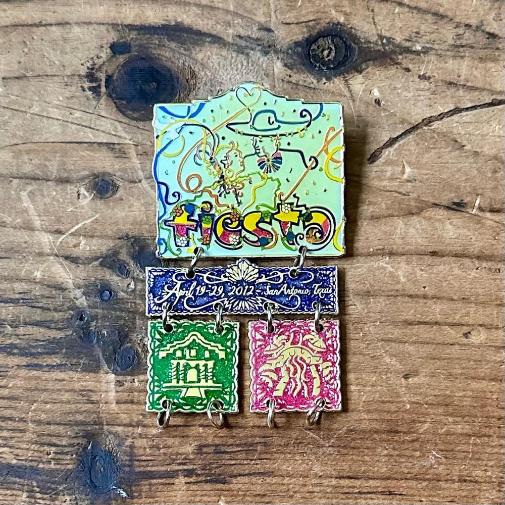 Fiesta San Antonio Texas 2012 Pin Set - Detachable Hanging Pendants, Souvenir